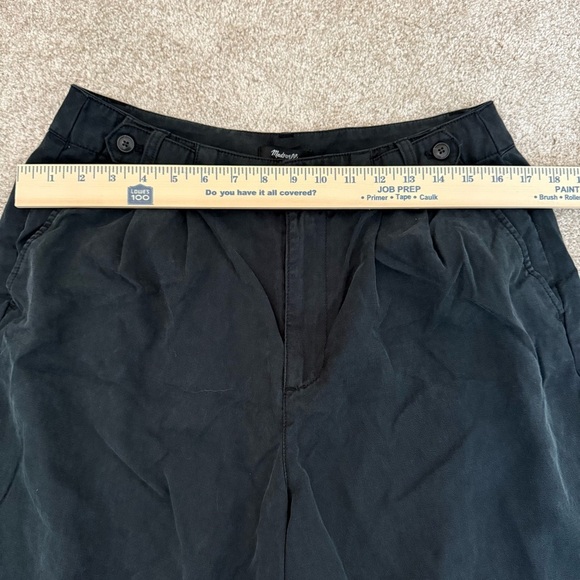 Madewell Women's Harlow Wide-Leg High Waisted Black Pants Size Petite 10 Relaxed - Picture 9 of 11